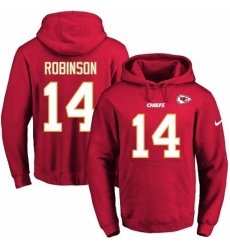 NFL Mens Nike Kansas City Chiefs 14 Demarcus Robinson Red Name Number Pullover Hoodie NFL Mens Nike Kansas City Chiefs 14 Demarcus Robinson Red Name Number Pullover Hoodie