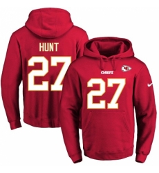 NFL Mens Nike Kansas City Chiefs 27 Kareem Hunt Red Name Number Pullover Hoodie NFL Mens Nike Kansas City Chiefs 27 Kareem Hunt Red Name Number Pullover Hoodie