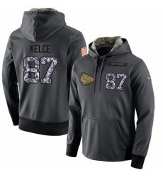 NFL Mens Nike Kansas City Chiefs 87 Travis Kelce Stitched Black Anthracite Salute to Service Player Performance Hoodie NFL Mens Nike Kansas City Chiefs 87 Travis Kelce Stitched Black Anthracite Salute to Service Player Performance Hoodie