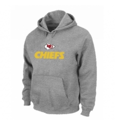 NFL Mens Nike Kansas City Chiefs Authentic Logo Pullover Hoodie Grey NFL Mens Nike Kansas City Chiefs Authentic Logo Pullover Hoodie Grey