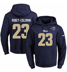NFL Mens Nike Los Angeles Rams 23 Nickell Robey Coleman Navy Blue Name Number Pullover Hoodie NFL Mens Nike Los Angeles Rams 23 Nickell Robey Coleman Navy Blue Name Number Pullover Hoodie