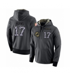 Football Mens Miami Dolphins 17 Allen Hurns Stitched Black Anthracite Salute to Service Player Performance Hoodie Football Mens Miami Dolphins 17 Allen Hurns Stitched Black Anthracite Salute to Service Player Performance Hoodie