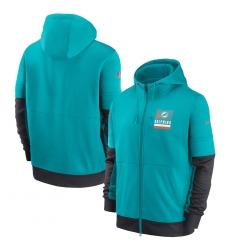 Men Miami Dolphins Nike Sideline Impact Lockup Performance Full Zip Hoodie Aqua Men Miami Dolphins Nike Sideline Impact Lockup Performance Full Zip Hoodie Aqua