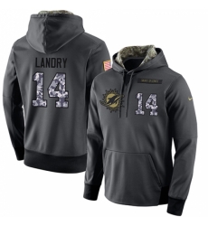 NFL Mens Nike Miami Dolphins 14 Jarvis Landry Stitched Black Anthracite Salute to Service Player Performance Hoodie NFL Mens Nike Miami Dolphins 14 Jarvis Landry Stitched Black Anthracite Salute to Service Player Performance Hoodie