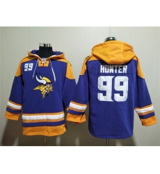 Men Minnesota Vikings 99 Danielle Hunter Purple Yellow Ageless Must Have Lace Up Pullover Hoodie Men Minnesota Vikings 99 Danielle Hunter Purple Yellow Ageless Must Have Lace Up Pullover Hoodie
