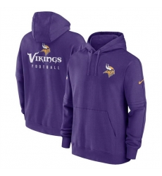 Men Minnesota Vikings Purple Sideline Club Fleece Pullover Hoodie Men Minnesota Vikings Purple Sideline Club Fleece Pullover Hoodie