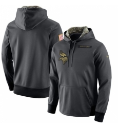 NFL Mens Minnesota Vikings Nike Anthracite Salute to Service Player Performance Hoodie NFL Mens Minnesota Vikings Nike Anthracite Salute to Service Player Performance Hoodie
