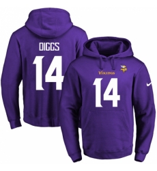 NFL Mens Nike Minnesota Vikings 14 Stefon Diggs Purple Name Number Pullover Hoodie NFL Mens Nike Minnesota Vikings 14 Stefon Diggs Purple Name Number Pullover Hoodie