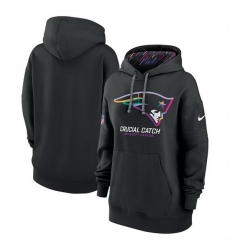 Women New England Patriots Black 2024 Crucial Catch Club Pullover Hoodie Women New England Patriots Black 2024 Crucial Catch Club Pullover Hoodie