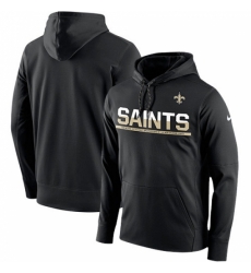 NFL Mens New Orleans Saints Nike Black Sideline Circuit Pullover Performance Hoodie NFL Mens New Orleans Saints Nike Black Sideline Circuit Pullover Performance Hoodie