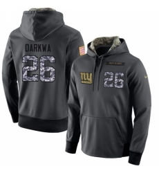 NFL Mens Nike New York Giants 26 Orleans Darkwa Stitched Black Anthracite Salute to Service Player Performance Hoodie NFL Mens Nike New York Giants 26 Orleans Darkwa Stitched Black Anthracite Salute to Service Player Performance Hoodie