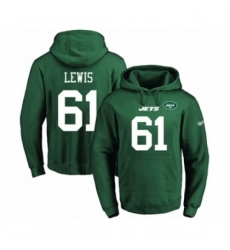 Football Mens New York Jets 61 Alex Lewis Green Name Number Pullover Hoodie Football Mens New York Jets 61 Alex Lewis Green Name Number Pullover Hoodie