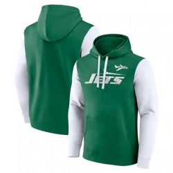 Men Fanatics Kelly Green New York Jets Fleece Pullover Hoodie
