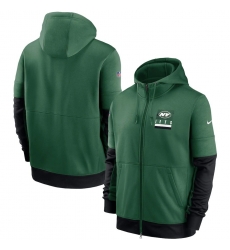Men New York Jets Nike Sideline Impact Lockup Performance Full Zip Hoodie Green Men New York Jets Nike Sideline Impact Lockup Performance Full Zip Hoodie Green