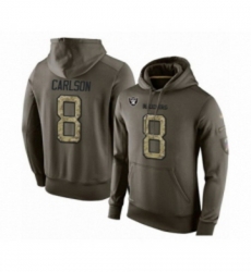 Football Mens Oakland Raiders 8 Daniel Carlson Green Salute To Service Pullover Hoodie Football Mens Oakland Raiders 8 Daniel Carlson Green Salute To Service Pullover Hoodie