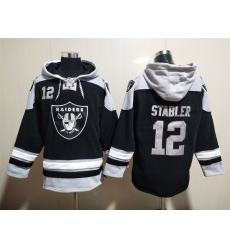 Los Angeles Raiders Sitched Pullover Hoodie #12 Ken Stabler Los Angeles Raiders Sitched Pullover Hoodie #12 Ken Stabler