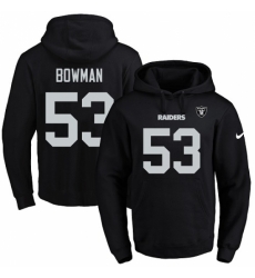 NFL Mens Nike Oakland Raiders 53 NaVorro Bowman Black Name Number Pullover Hoodie NFL Mens Nike Oakland Raiders 53 NaVorro Bowman Black Name Number Pullover Hoodie