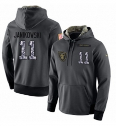 NFL Nike Oakland Raiders 11 Sebastian Janikowski Stitched Black Anthracite Salute to Service Player Performance Hoodie NFL Nike Oakland Raiders 11 Sebastian Janikowski Stitched Black Anthracite Salute to Service Player Performance Hoodie