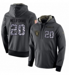 NFL Nike Oakland Raiders 20 Obi Melifonwu Stitched Black Anthracite Salute to Service Player Performance Hoodie NFL Nike Oakland Raiders 20 Obi Melifonwu Stitched Black Anthracite Salute to Service Player Performance Hoodie