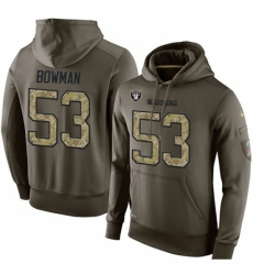 NFL Nike Oakland Raiders 53 NaVorro Bowman Green Salute To Service Mens Pullover Hoodie NFL Nike Oakland Raiders 53 NaVorro Bowman Green Salute To Service Mens Pullover Hoodie
