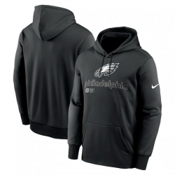 Men Nike Black Philadelphia Eagles Performance Pullover Hoodie