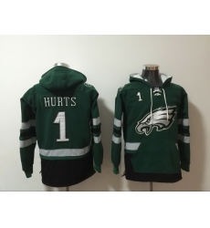 Men Nike Philadelphia Eagles Jalen Hurts 1 NFL Winter Thick Hoodie Men Nike Philadelphia Eagles Jalen Hurts 1 NFL Winter Thick Hoodie