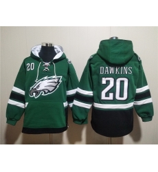 Men Philadelphia Eagles 20 Brian Dawkins Green Ageless Must Have Lace Up Pullover Hoodie Men Philadelphia Eagles 20 Brian Dawkins Green Ageless Must Have Lace Up Pullover Hoodie