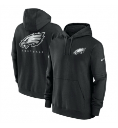 Men Philadelphia Eagles Black Sideline Club Fleece Pullover Hoodie Men Philadelphia Eagles Black Sideline Club Fleece Pullover Hoodie