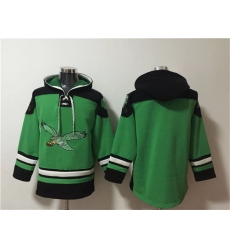 Men Philadelphia Eagles Blank Green Ageless Must Have Lace Up Pullover Hoodie Men Philadelphia Eagles Blank Green Ageless Must Have Lace Up Pullover Hoodie