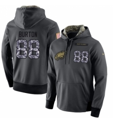 NFL Mens Nike Philadelphia Eagles 88 Trey Burton Stitched Black Anthracite Salute to Service Player Performance Hoodie NFL Mens Nike Philadelphia Eagles 88 Trey Burton Stitched Black Anthracite Salute to Service Player Performance Hoodie