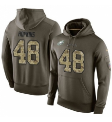 NFL Nike Philadelphia Eagles 48 Wes Hopkins Green Salute To Service Mens Pullover Hoodie NFL Nike Philadelphia Eagles 48 Wes Hopkins Green Salute To Service Mens Pullover Hoodie