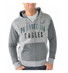 NFL Philadelphia Eagles G III Sports by Carl Banks Safety Tri Blend Full Zip Hoodie Heathered Gray NFL Philadelphia Eagles G III Sports by Carl Banks Safety Tri Blend Full Zip Hoodie Heathered Gray