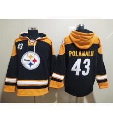 NFL Men Pittsburgh Steelers 43 Troy Polamalu Stitched Hoodie NFL Men Pittsburgh Steelers 43 Troy Polamalu Stitched Hoodie