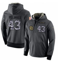 NFL Mens Nike Pittsburgh Steelers 43 Troy Polamalu Stitched Black Anthracite Salute to Service Player Performance Hoodie NFL Mens Nike Pittsburgh Steelers 43 Troy Polamalu Stitched Black Anthracite Salute to Service Player Performance Hoodie