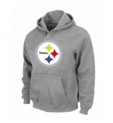 NFL Mens Nike Pittsburgh Steelers Logo Pullover Hoodie Grey NFL Mens Nike Pittsburgh Steelers Logo Pullover Hoodie Grey