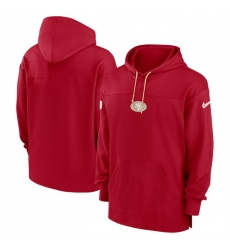 Men San Francisco 49ers Scarlet Performance Pullover Hoodie Men San Francisco 49ers Scarlet Performance Pullover Hoodie