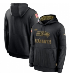 Men Seattle Seahawks Nike 2020 Salute to Service Sideline Performance Pullover Hoodie Black Men Seattle Seahawks Nike 2020 Salute to Service Sideline Performance Pullover Hoodie Black