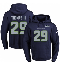 NFL Mens Nike Seattle Seahawks 29 Earl Thomas III Navy Blue Name Number Pullover Hoodie NFL Mens Nike Seattle Seahawks 29 Earl Thomas III Navy Blue Name Number Pullover Hoodie