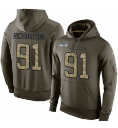 NFL Nike Seattle Seahawks 91 Sheldon Richardson Green Salute To Service Mens Pullover Hoodie NFL Nike Seattle Seahawks 91 Sheldon Richardson Green Salute To Service Mens Pullover Hoodie