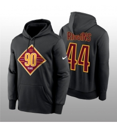 Men Washington Commanders 44 John Riggins Black 90th Anniversary Performance Pullover Hoodie Men Washington Commanders 44 John Riggins Black 90th Anniversary Performance Pullover Hoodie