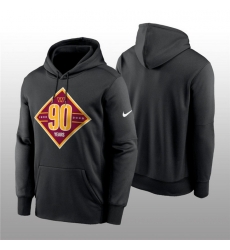 Men Washington Commanders Blank Black 90th Anniversary Performance Pullover Hoodie Men Washington Commanders Blank Black 90th Anniversary Performance Pullover Hoodie