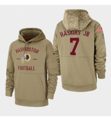 Mens Washington Redskins 7 Dwayne Haskins Jr 2019 Salute to Service Sideline Therma Pullover Hoodie Tan Mens Washington Redskins 7 Dwayne Haskins Jr 2019 Salute to Service Sideline Therma Pullover Hoodie Tan