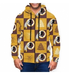 Redskins Team Ugly Christmas Mens Zip Hooded Sweatshirt Redskins Team Ugly Christmas Mens Zip Hooded Sweatshirt