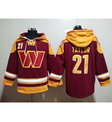 Washington Commanders Red Sitched Pullover Hoodie #21 Sean Taylor Washington Commanders Red Sitched Pullover Hoodie #21 Sean Taylor