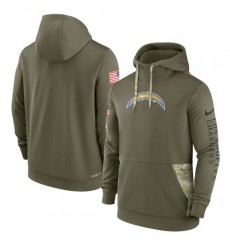 Men Los Angeles Chargers 2022 Olive Salute To Service Therma Performance Pullover Hoodie Men Los Angeles Chargers 2022 Olive Salute To Service Therma Performance Pullover Hoodie