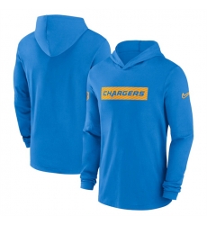Men Los Angeles Chargers Blue Sideline Performance Hoodie Men Los Angeles Chargers Blue Sideline Performance Hoodie