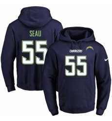 NFL Mens Nike Los Angeles Chargers 55 Junior Seau Navy Blue Name Number Pullover Hoodie NFL Mens Nike Los Angeles Chargers 55 Junior Seau Navy Blue Name Number Pullover Hoodie