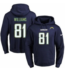 NFL Mens Nike Los Angeles Chargers 81 Mike Williams Navy Blue Name Number Pullover Hoodie NFL Mens Nike Los Angeles Chargers 81 Mike Williams Navy Blue Name Number Pullover Hoodie