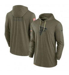 Men Atlanta Falcons 2022 Olive Salute To Service Tonal Pullover Hoodie Men Atlanta Falcons 2022 Olive Salute To Service Tonal Pullover Hoodie