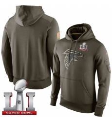 NFL Mens Atlanta Falcons Nike Olive Salute To Service KO Performance Super Bowl LI 51 Hoodie NFL Mens Atlanta Falcons Nike Olive Salute To Service KO Performance Super Bowl LI 51 Hoodie